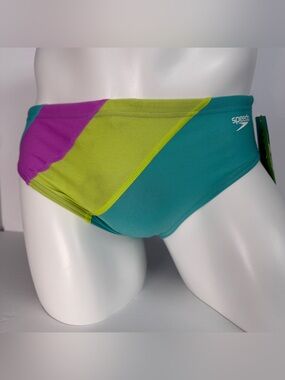 Speedo Eco Endurance Swim Brief | Size 34 |Teal Multi |